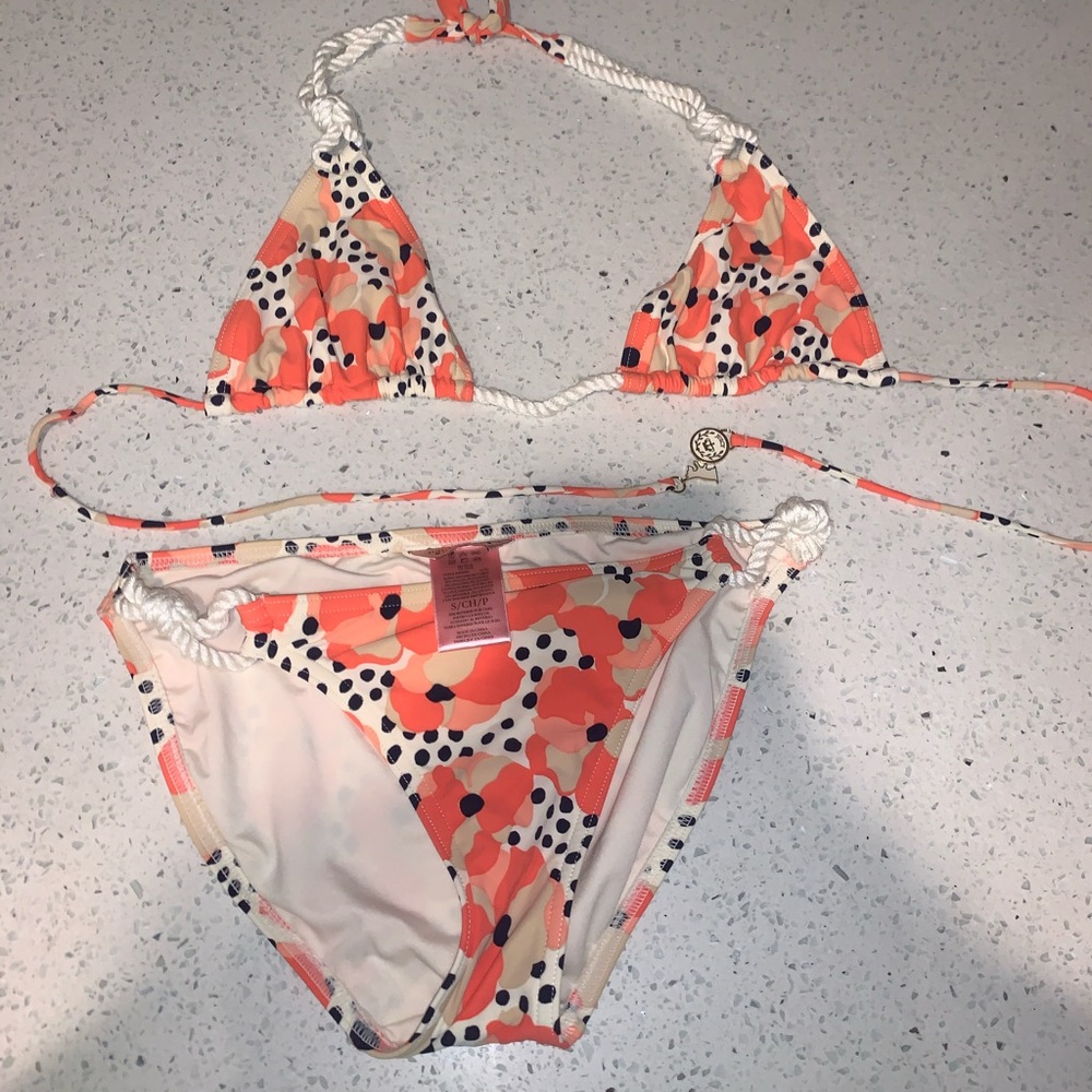 Juicy culture bikini set with flower & polkadots